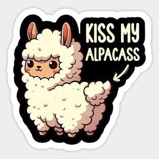 Kiss my alpacass Sticker